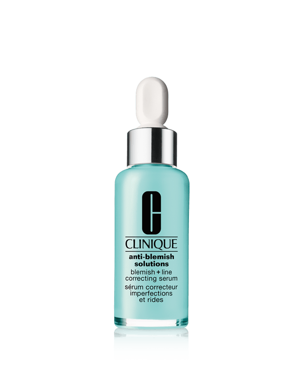 Anti-Blemish Solutions™ Blemish + Line Correcting Serum, Oil-free serum for adult acne. Treats and clears blemishes while visibly smoothing lines.